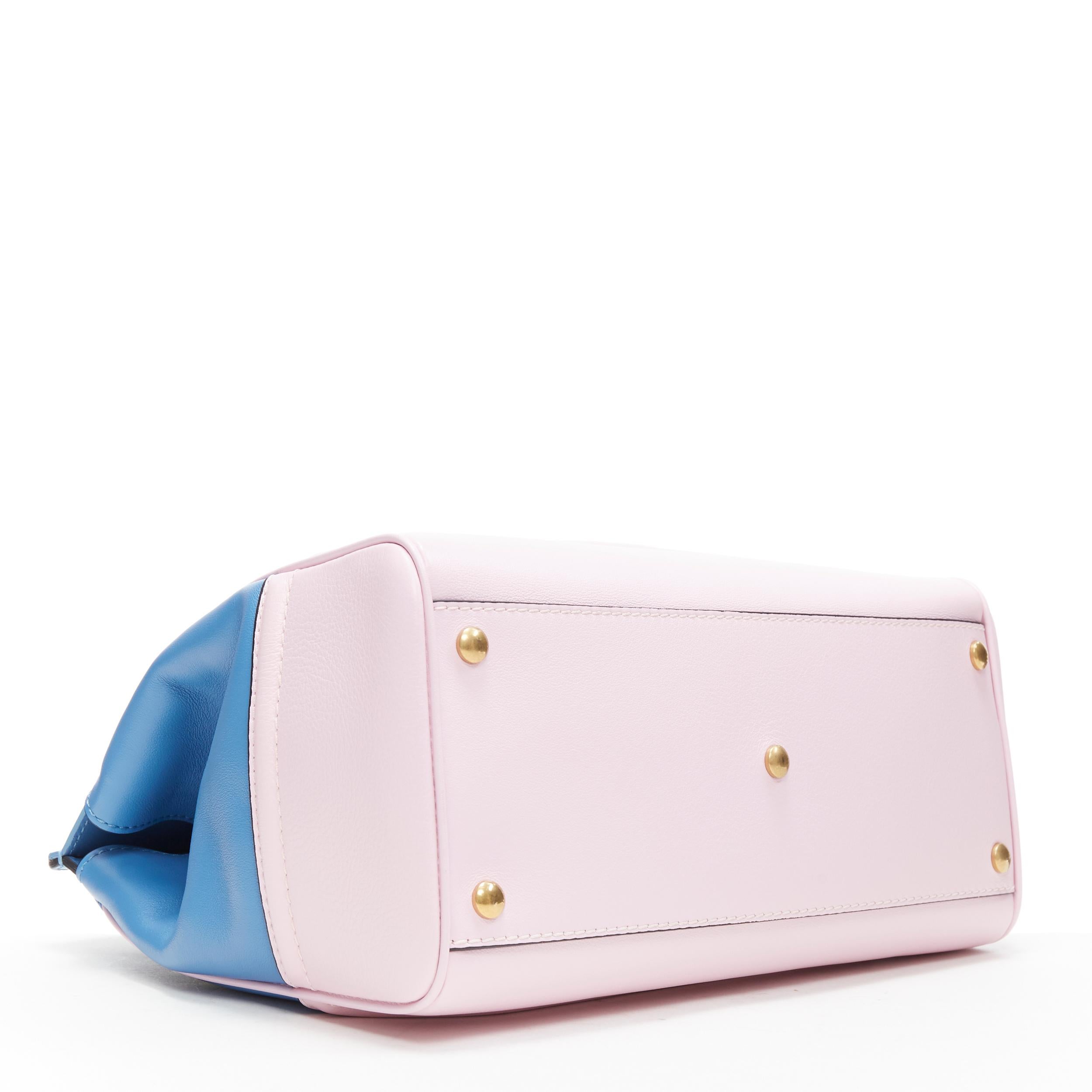Women's new VERSACE Palazzo Empire Medium pastel blue pink colorblocked Medusa bag rare