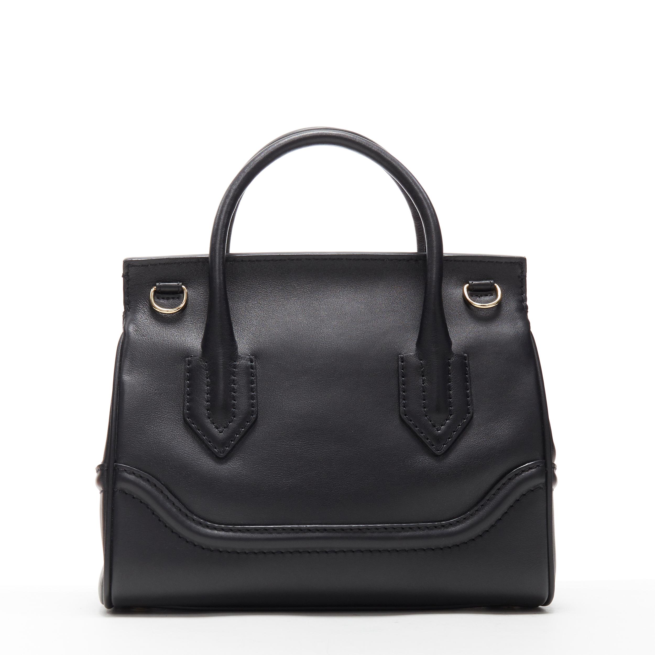nuovo VERSACE Palazzo Empire Medusa Small in pelle di vitello nera con patta a tracolla 1