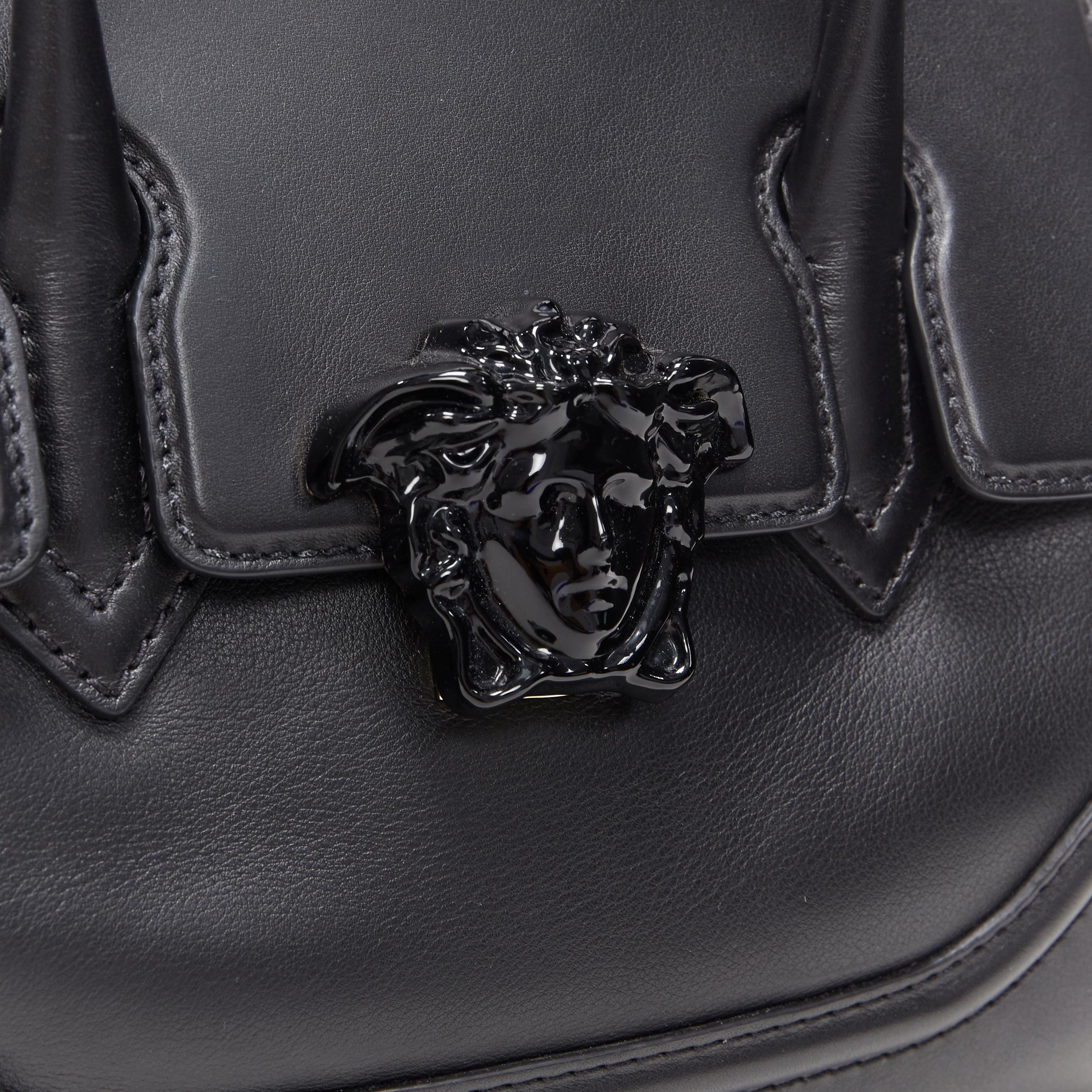 nuovo VERSACE Palazzo Empire Medusa Small in pelle di vitello nera con patta a tracolla 3