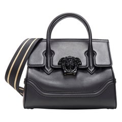 new VERSACE Palazzo Empire Medusa Small black calf leather flap shoulder bag