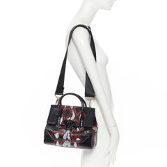 new VERSACE Palazzo Empire Medusa Small blue printed python leather shoulder bag