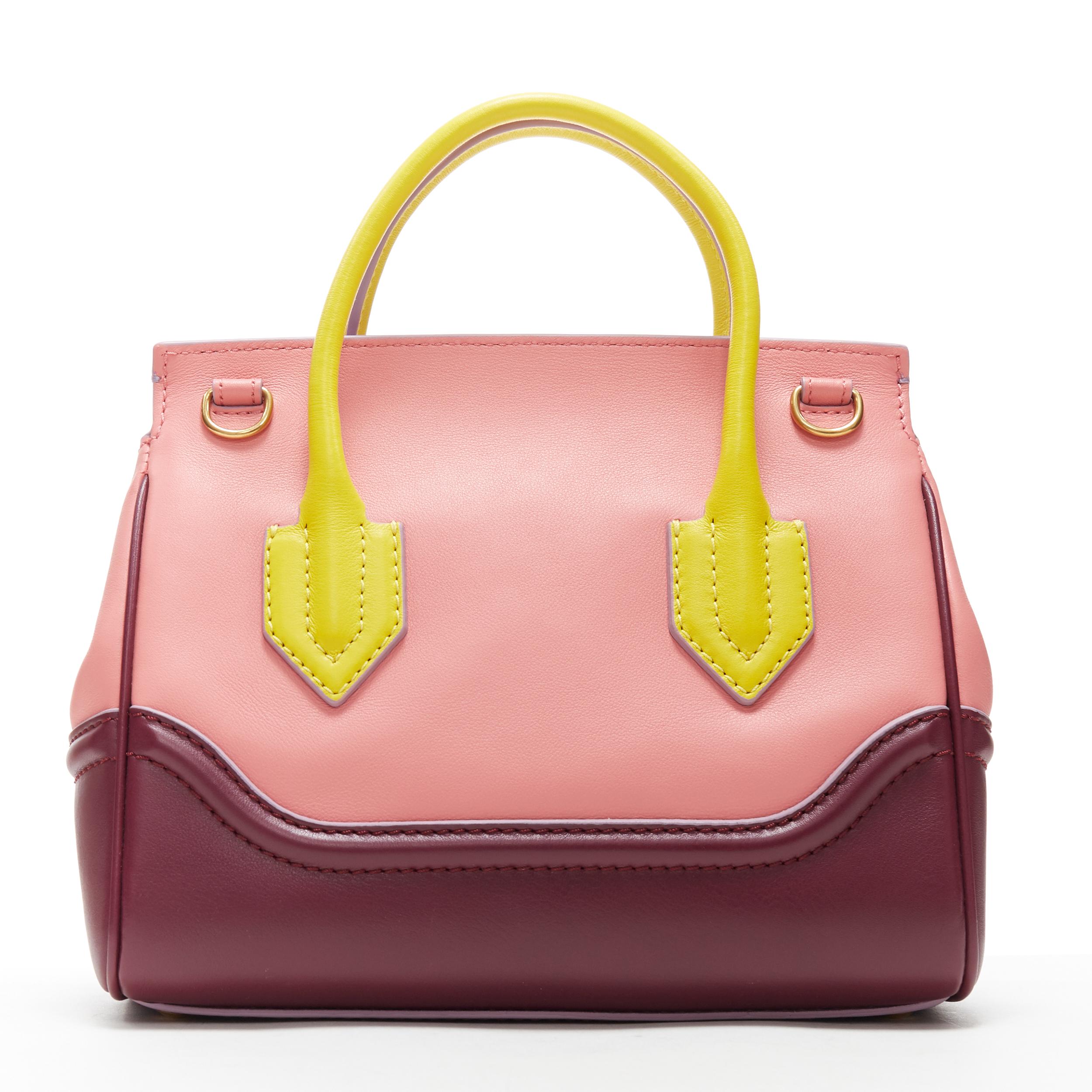 Beige new VERSACE Palazzo Empire Medusa Small pink lilac tri-color flap shoulder bag