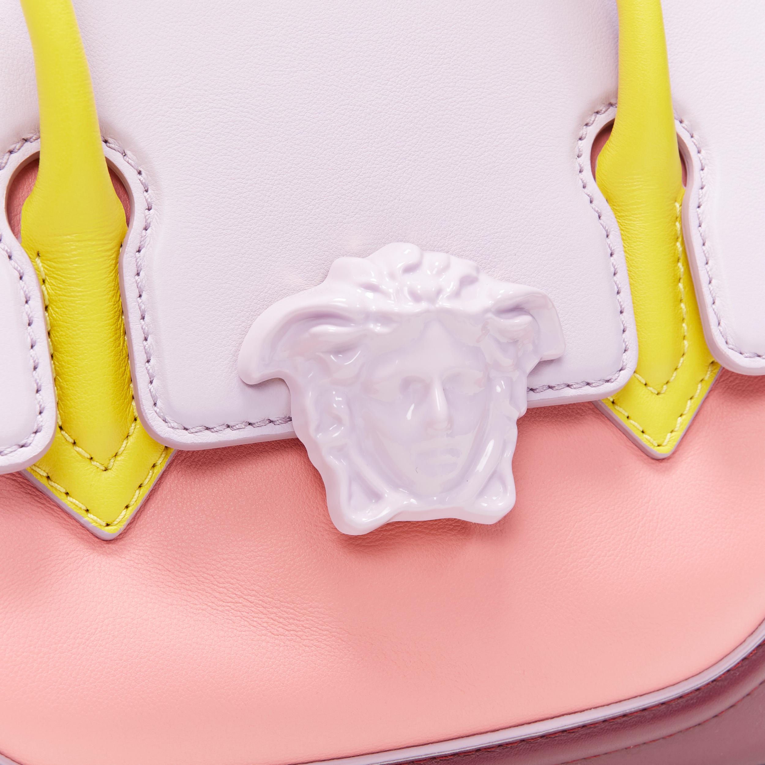 Women's new VERSACE Palazzo Empire Medusa Small pink lilac tri-color flap shoulder bag