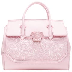 nouveau VERSACE Palazzo Empire rose cuir brodé Medusa sac à bandoulière à rabat