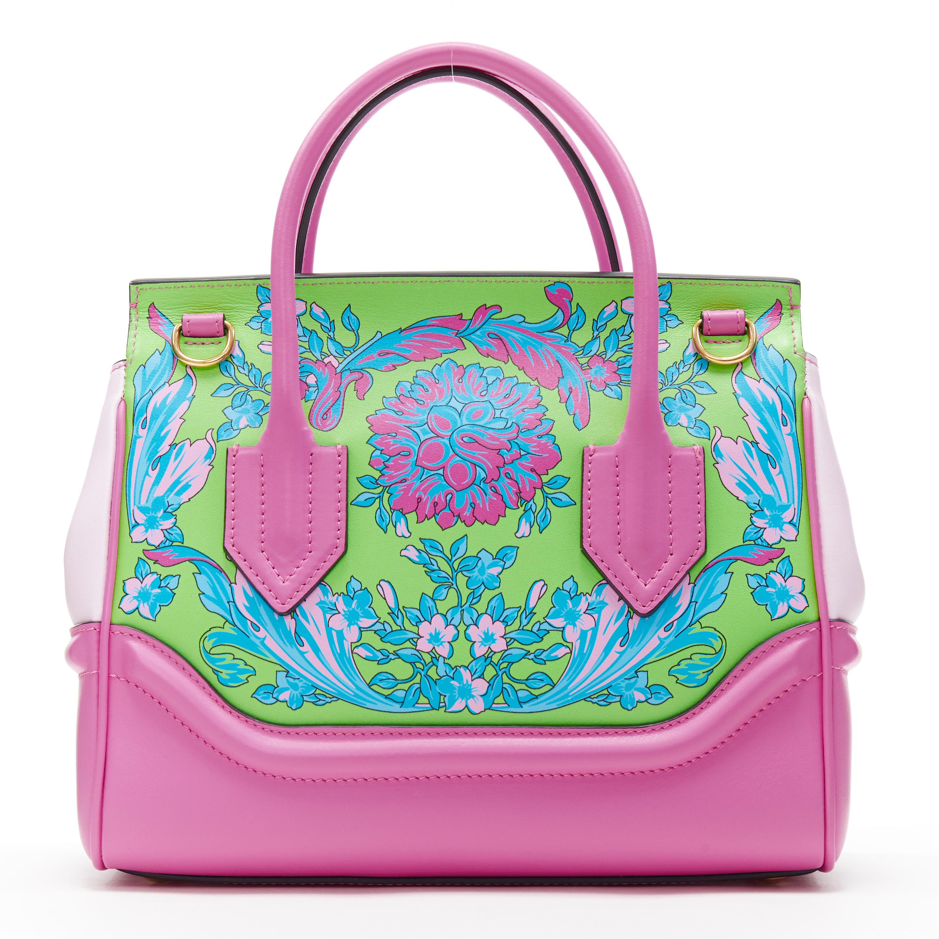 new VERSACE Palazzo Empire Small 2019 Technicolor Baroque pink Medusa tote bag In New Condition In Hong Kong, NT