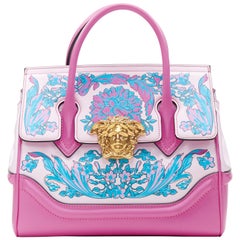 neu VERSACE Palazzo Empire Small 2019 Technicolor Barock rosa Medusa Tote Bag