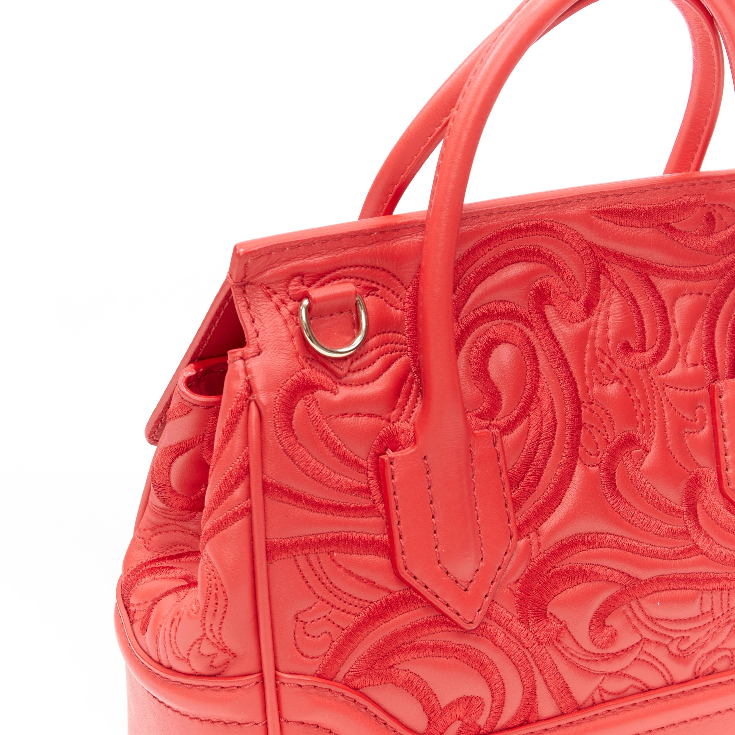 new VERSACE Palazzo Empire Small Baroque Embroidered red Medusa satchel bag 1