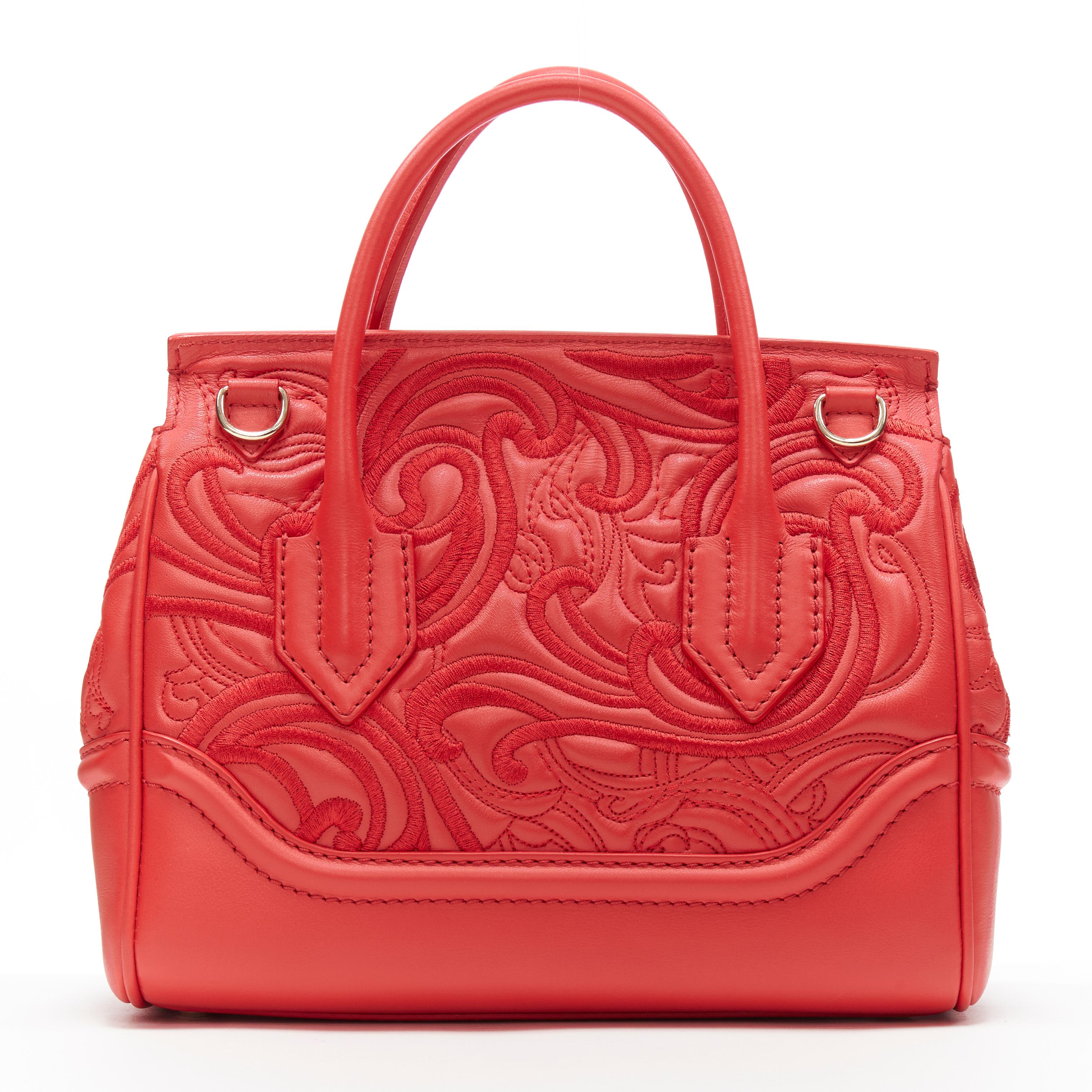 Women's new VERSACE Palazzo Empire Small Baroque Embroidery red Medusa head satchel bag