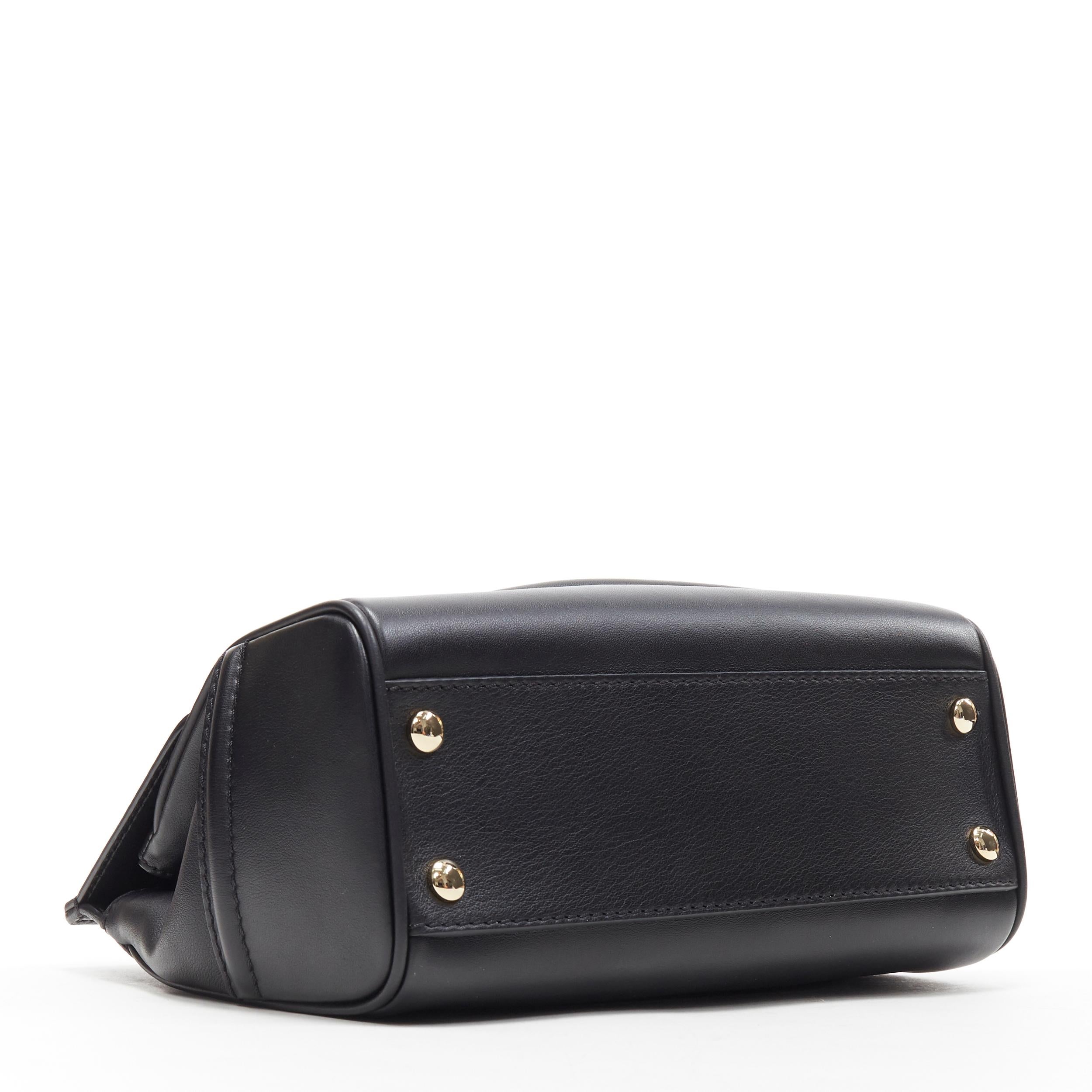 nuevo Bolso VERSACE Palazzo Empire Pequeño de piel negra dorada con cabeza de Medusa 1