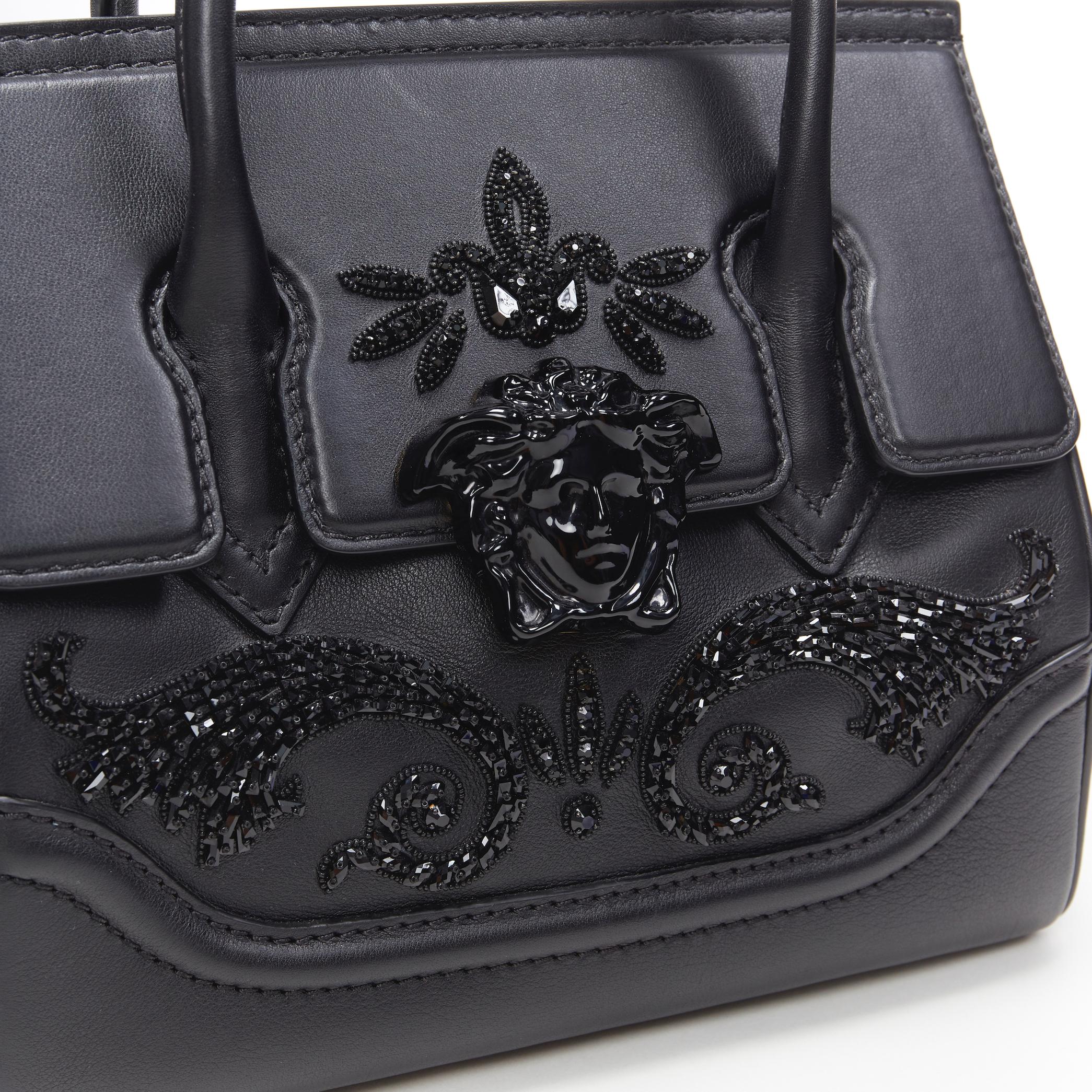 Women's new VERSACE Palazzo Empire Small crystal baroque embellished Medusa satchel bag