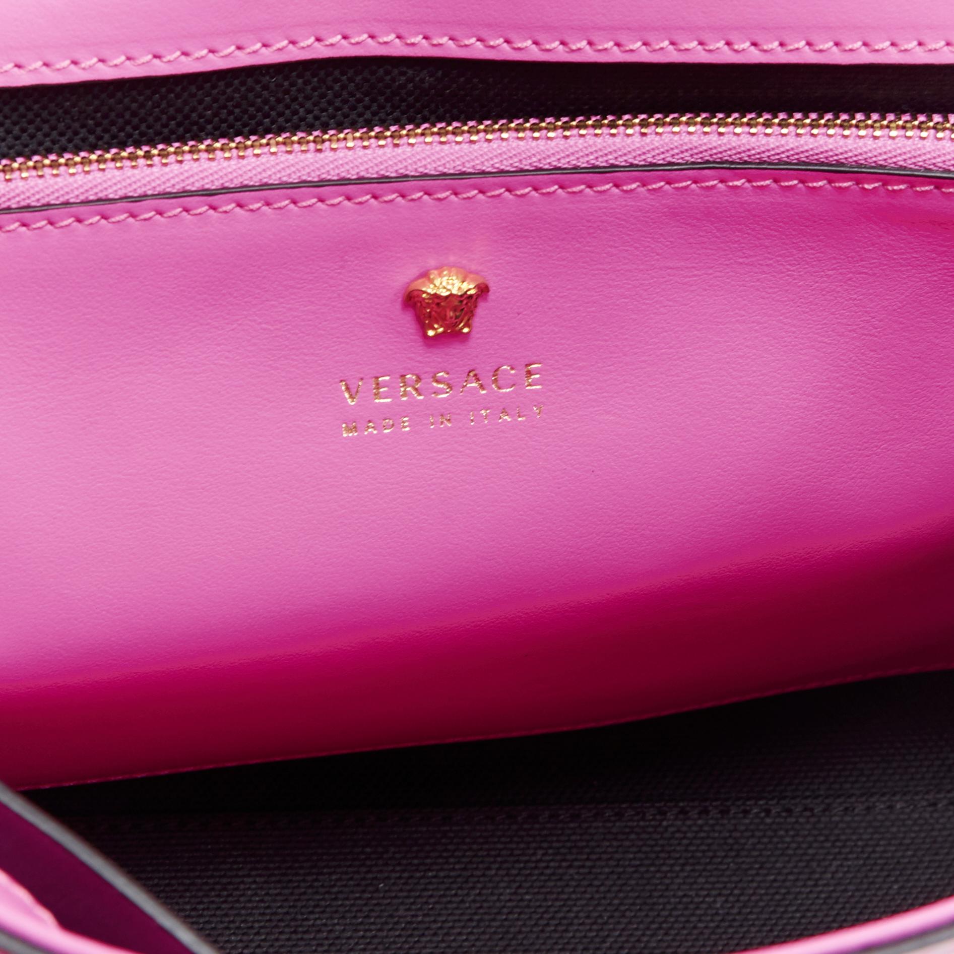 nuevo Bolso VERSACE Palazzo Empire Small Technicolor Baroque rosa Medusa satchel 5