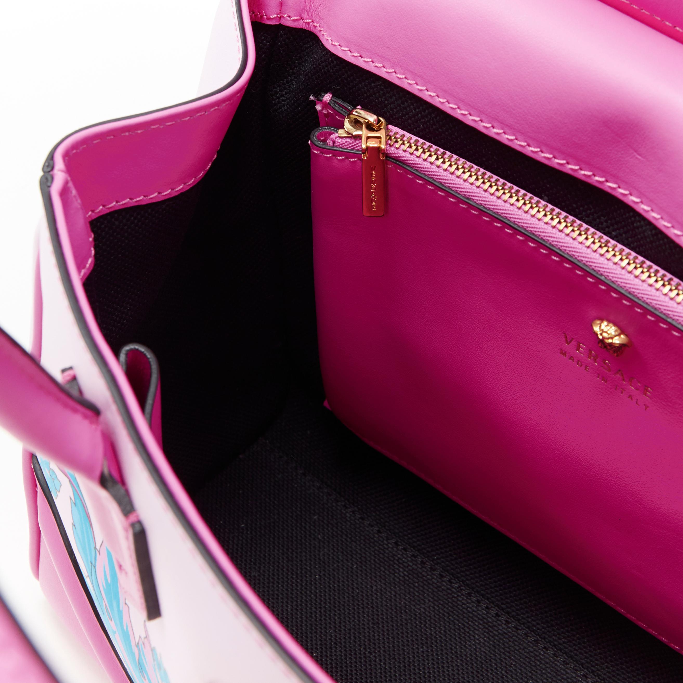 nuevo Bolso VERSACE Palazzo Empire Small Technicolor Baroque rosa Medusa satchel 6