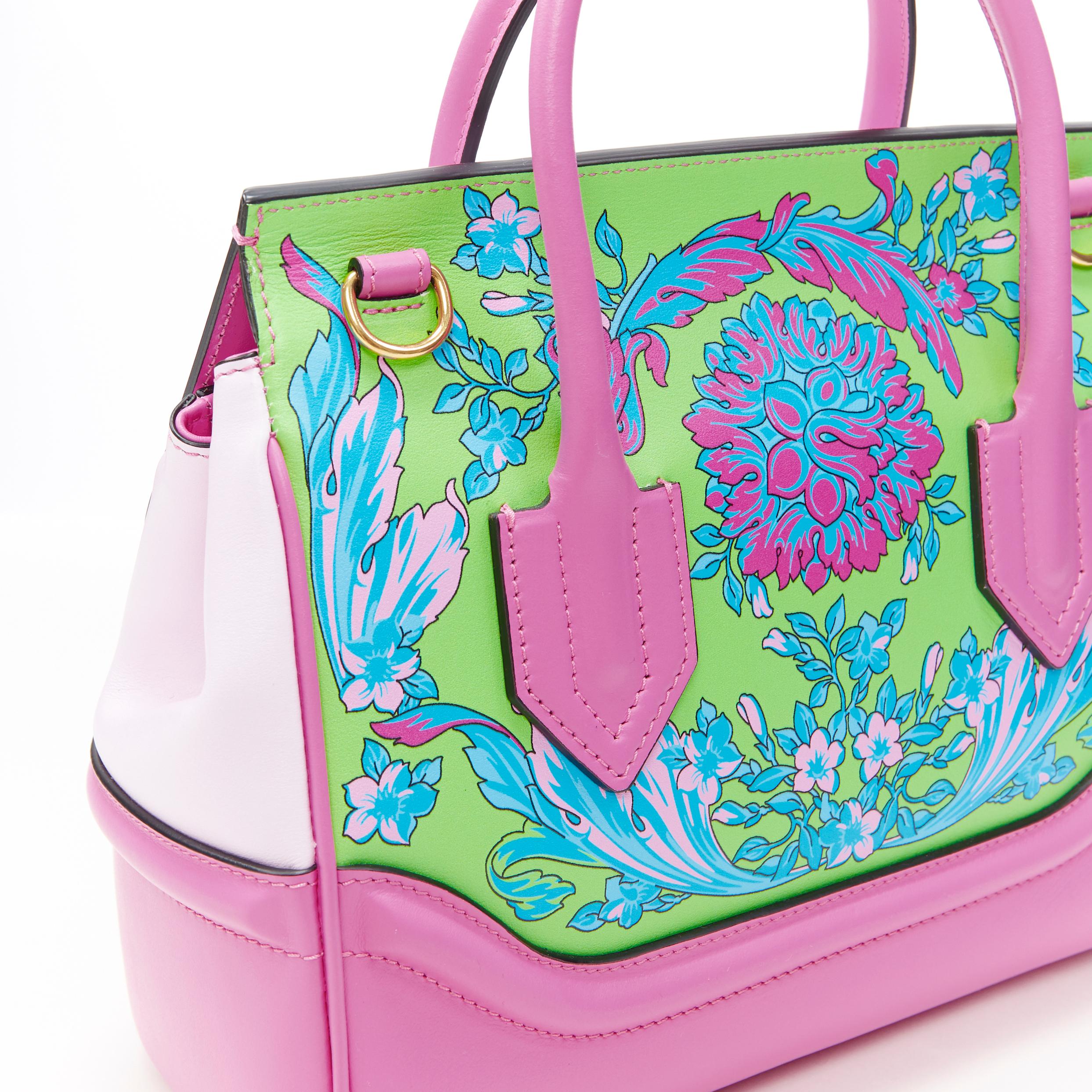 new VERSACE Palazzo Empire Small Technicolor Baroque pink Medusa satchel bag 2