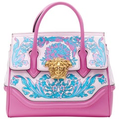 neu VERSACE Palazzo Empire Kleine Technicolor Barock rosa Medusa Umhängetasche