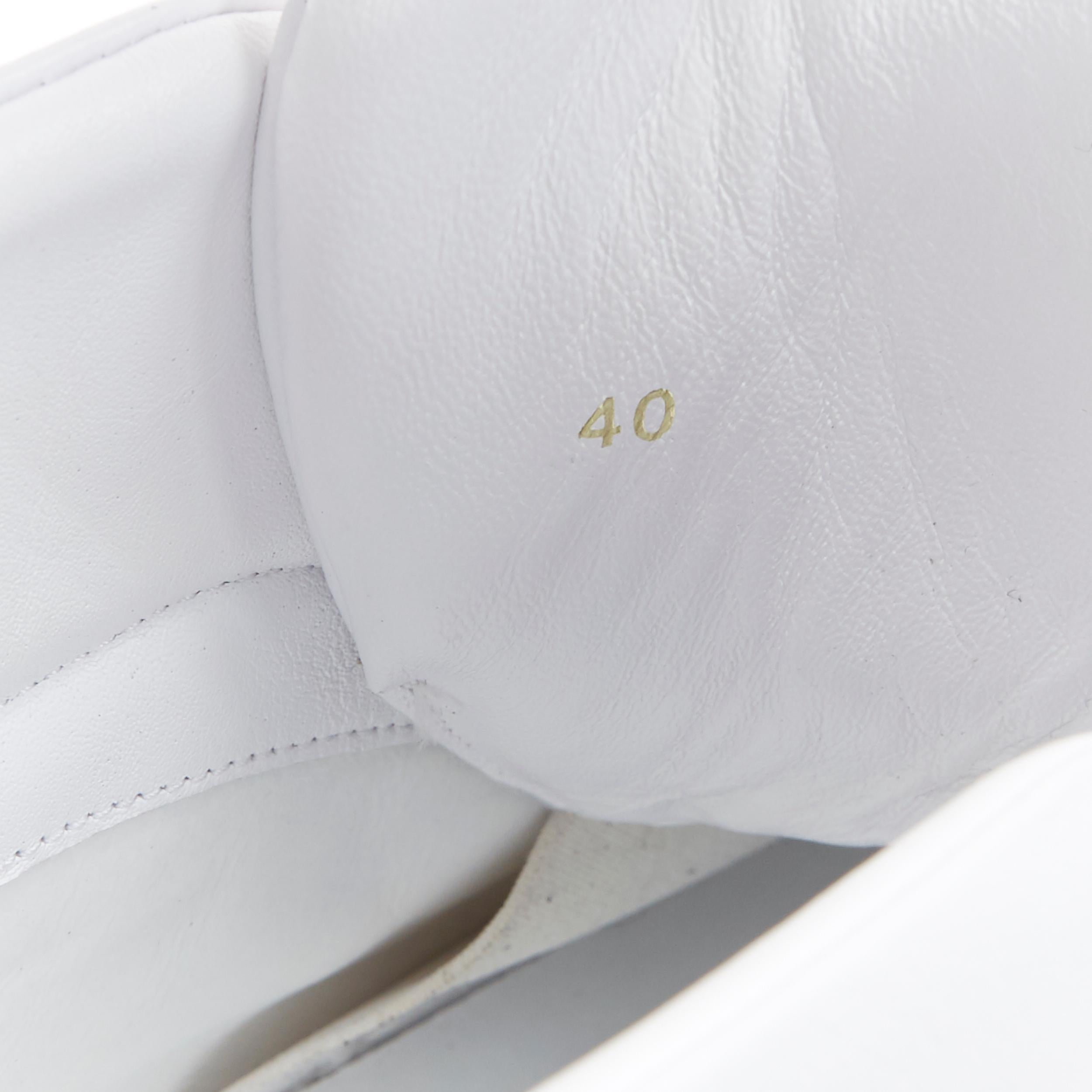 new VERSACE Palazzo gold Medusa white calfskin leather high top sneaker EU40 3