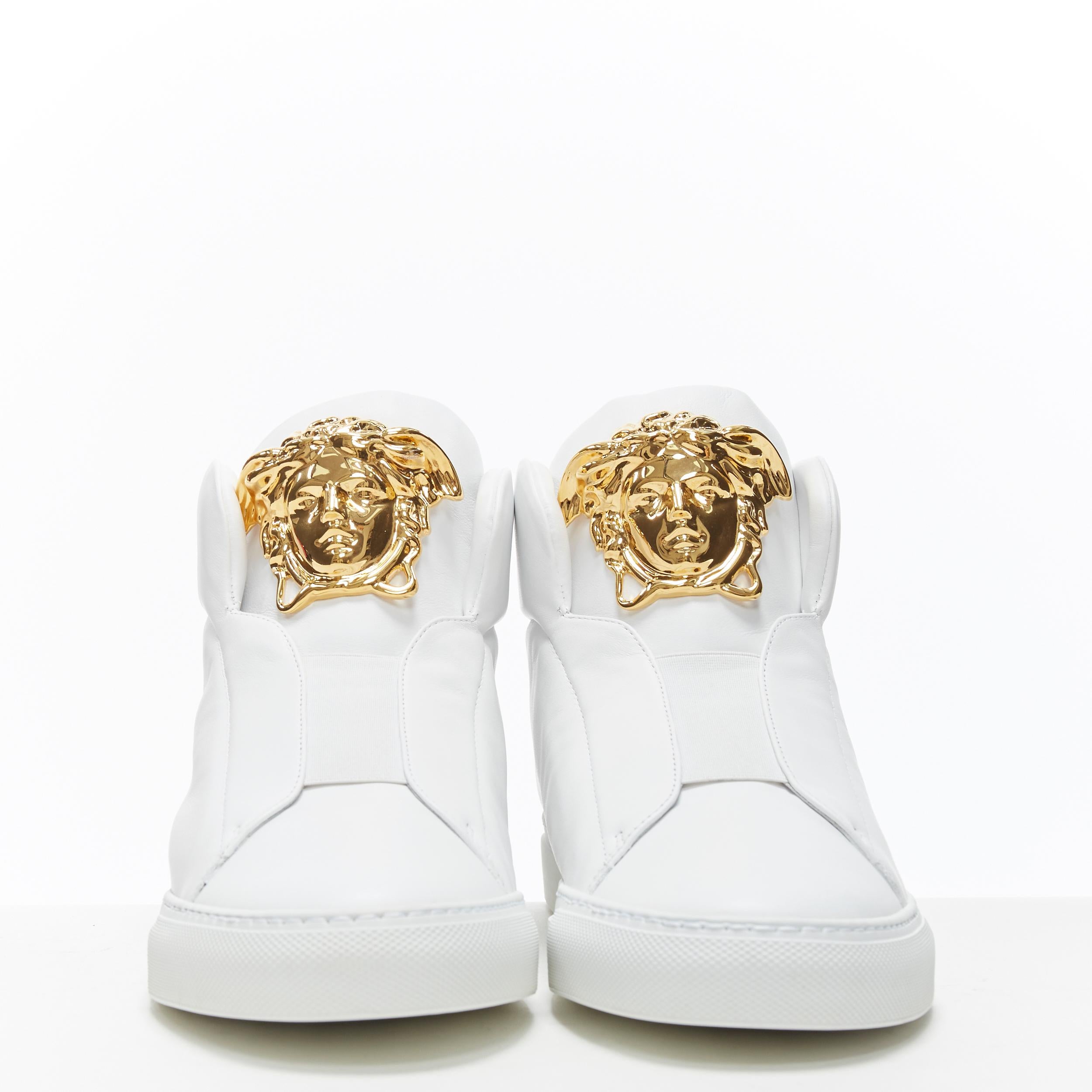 versace shoes white and gold