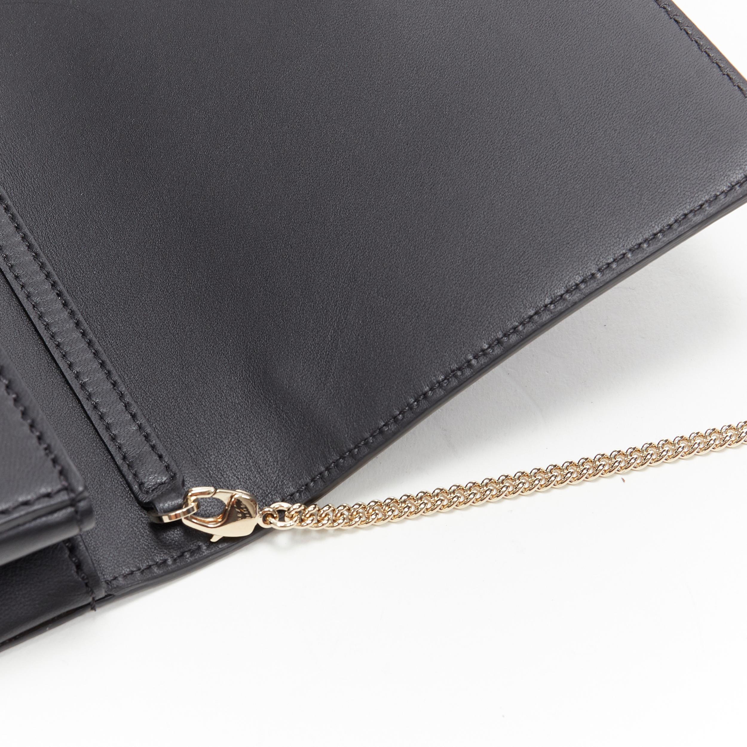 new VERSACE Palazzo Medusa black calf leather flap shoulder chain clutch bag 4