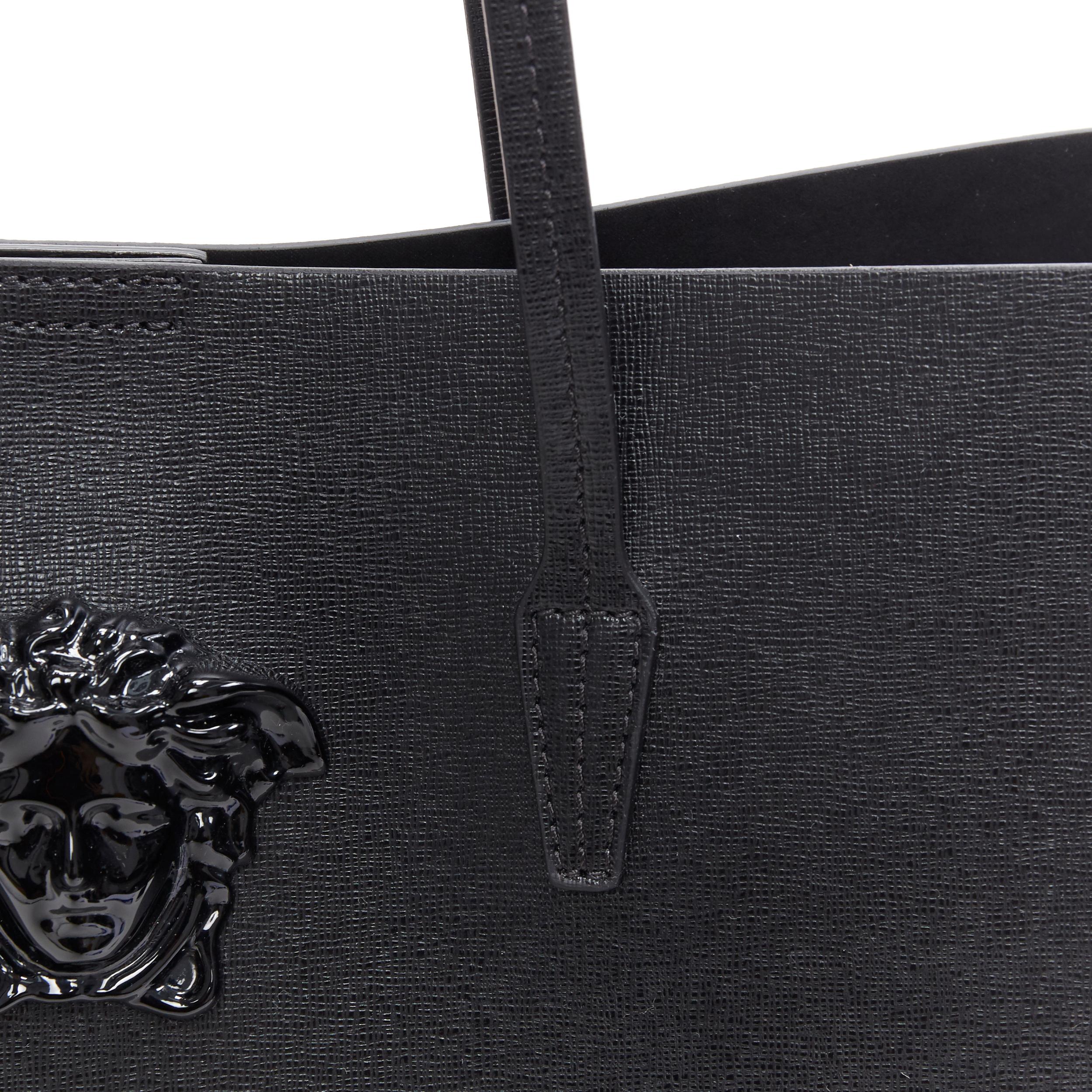 nuevo bolso tote VERSACE Palazzo Medusa negro de piel saffiano de ternero grande neverfull 3