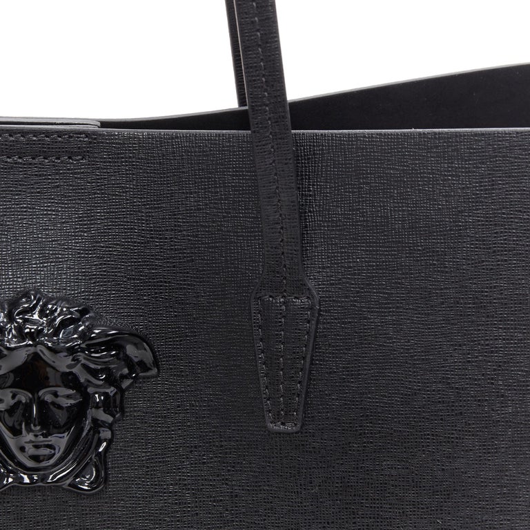 Versace Vitello Tote Bag Black in Saffiano Leather - US