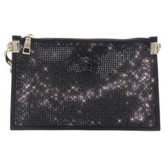 new VERSACE Palazzo Medusa black crystal strass goat clutch crossbody bag