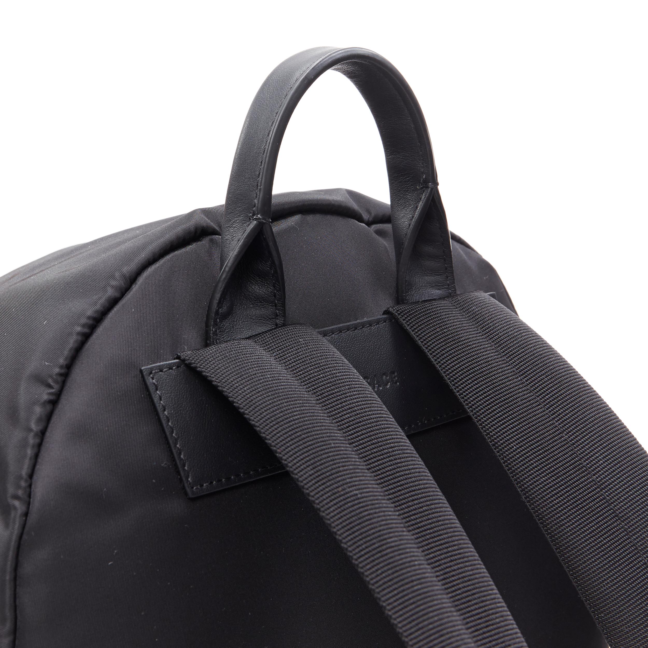 nueva mochila VERSACE Palazzo Medusa de nailon negro con bolsillo delantero de punto Greca 3