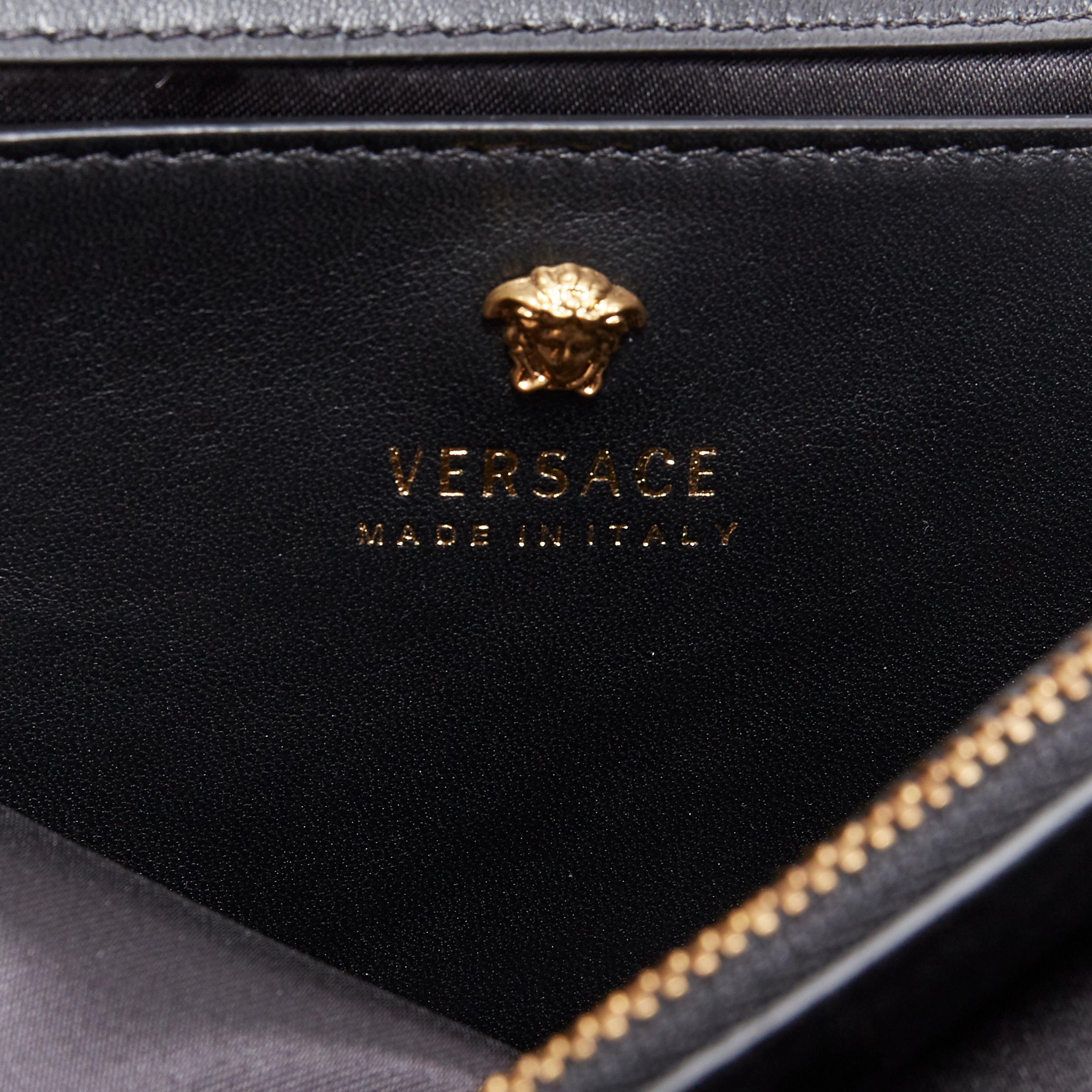 nuevo bolso VERSACE Palazzo Medusa strass dorado cristal cadena ante negro 7