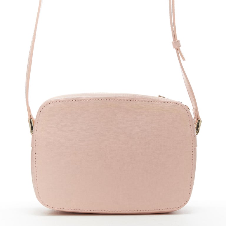 new VERSACE Palazzo Medusa head blush pink saffiano leather crossbody