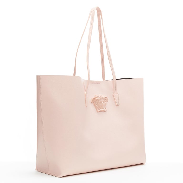 new VERSACE Palazzo Medusa light pink saffiano leather large neverfull tote  bag at 1stDibs