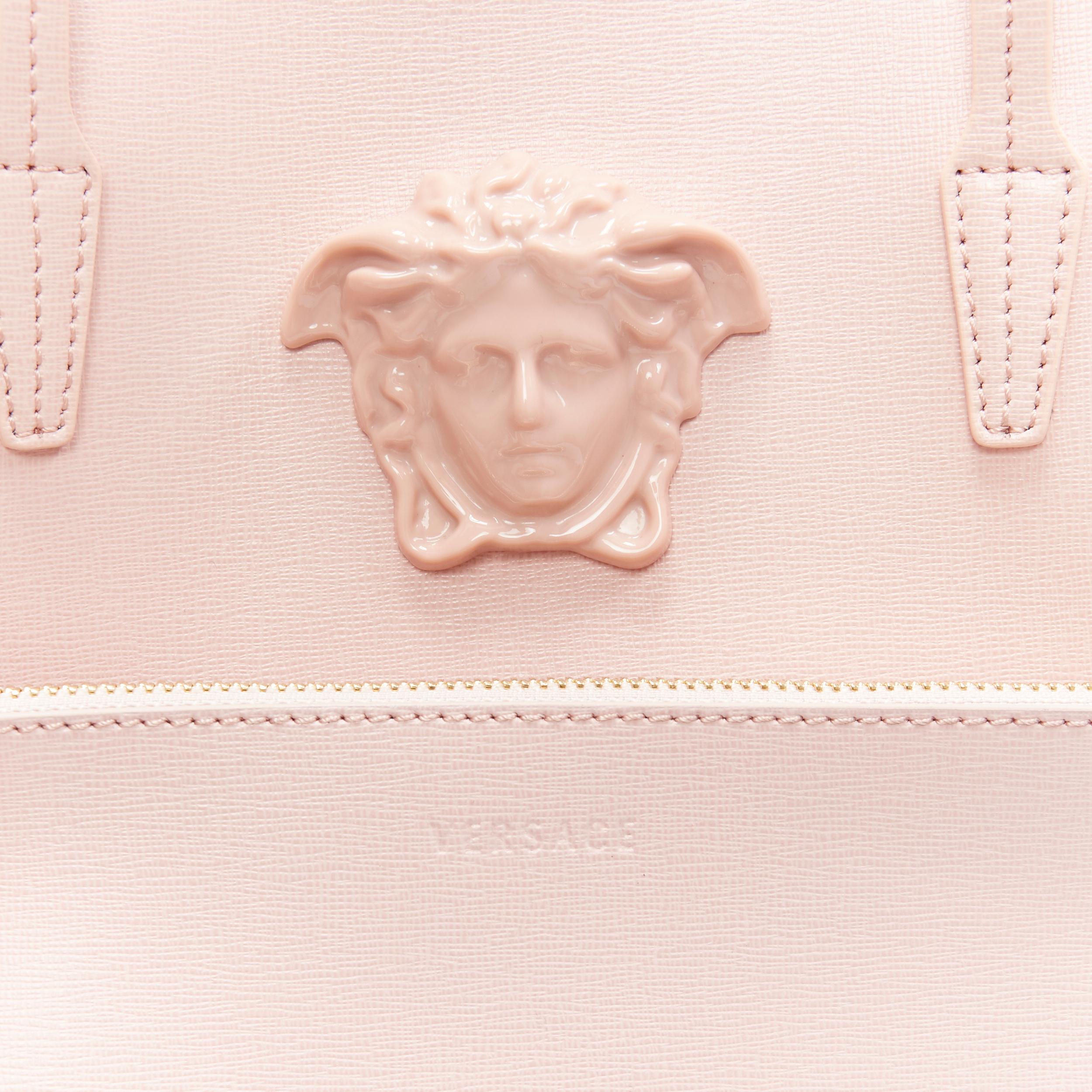 new VERSACE Palazzo Medusa light pink saffiano leather large neverfull tote bag In New Condition In Hong Kong, NT