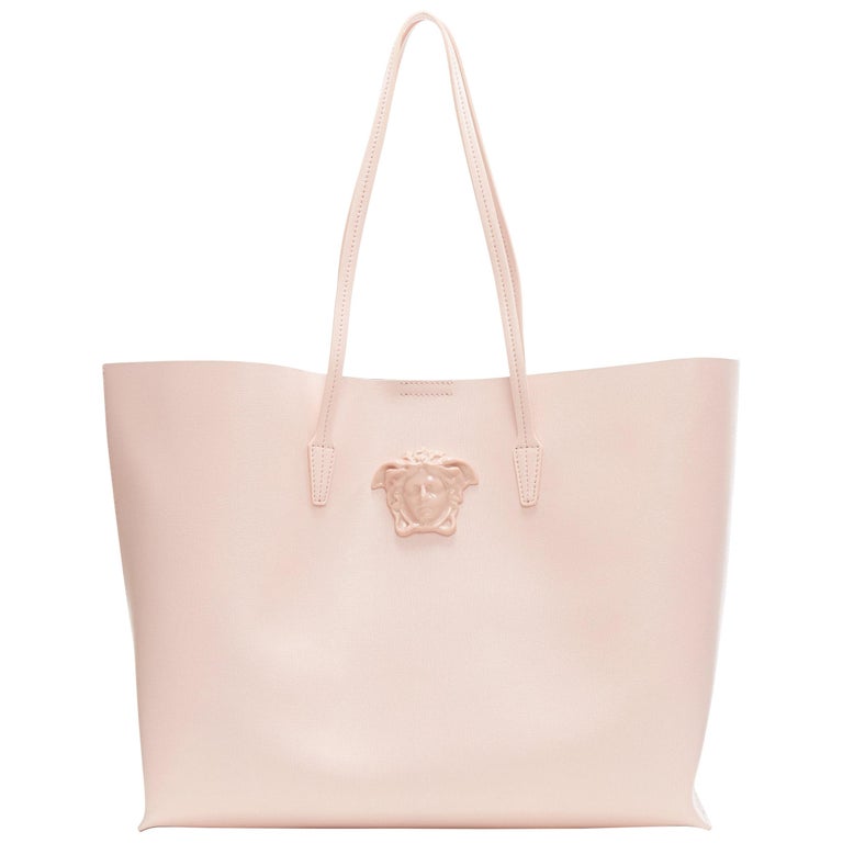 new VERSACE Palazzo Medusa light pink saffiano leather large neverfull tote  bag at 1stDibs