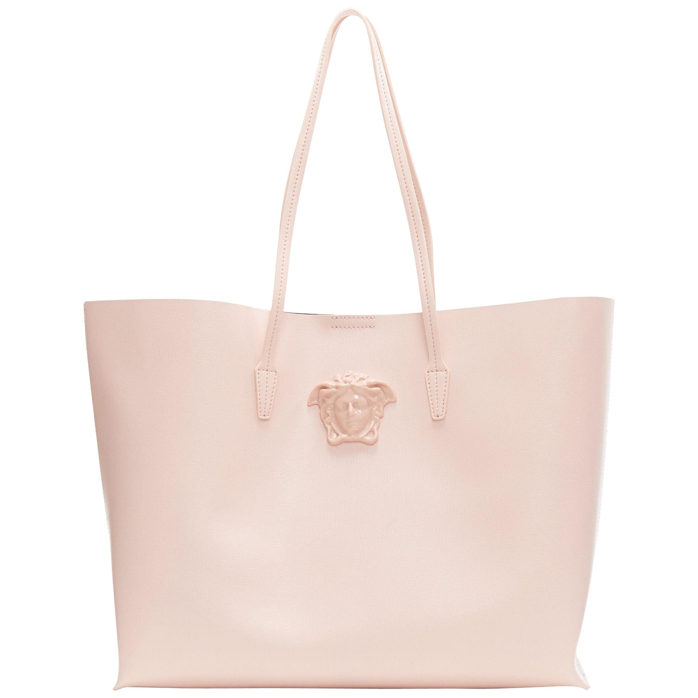 new VERSACE Palazzo Medusa light pink saffiano leather large neverfull tote bag