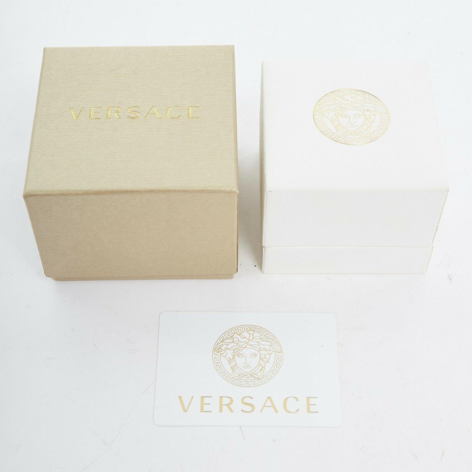 new VERSACE Palazzo Medusa snake head gold plated large cocktail ring 8.75 1