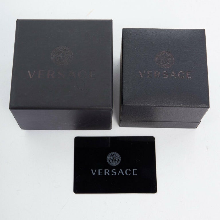 new VERSACE Palazzo Medusa snake head gold plated large statement ring ...