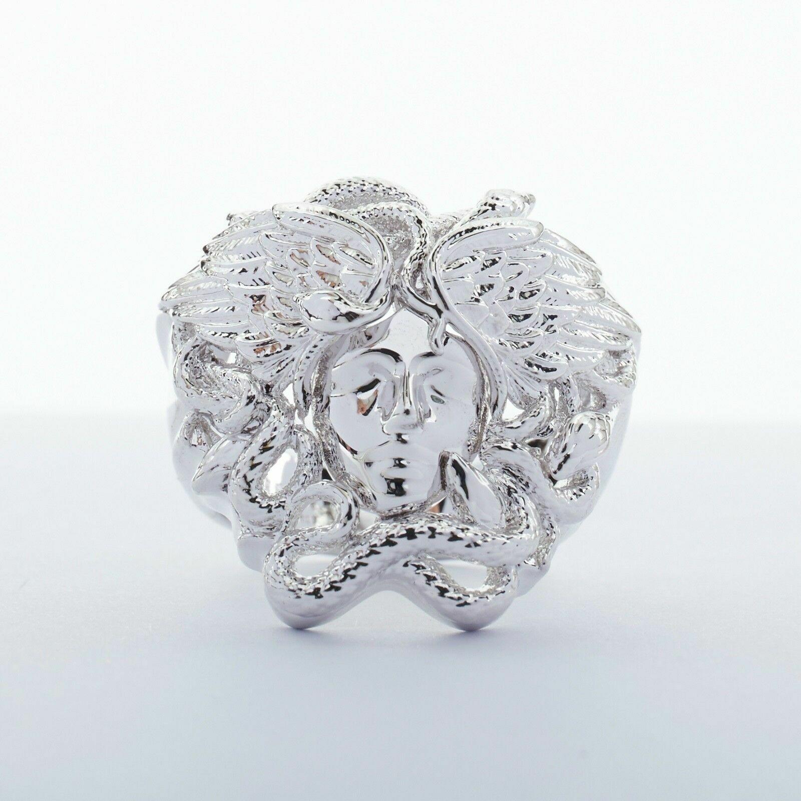 versace medusa ring silver