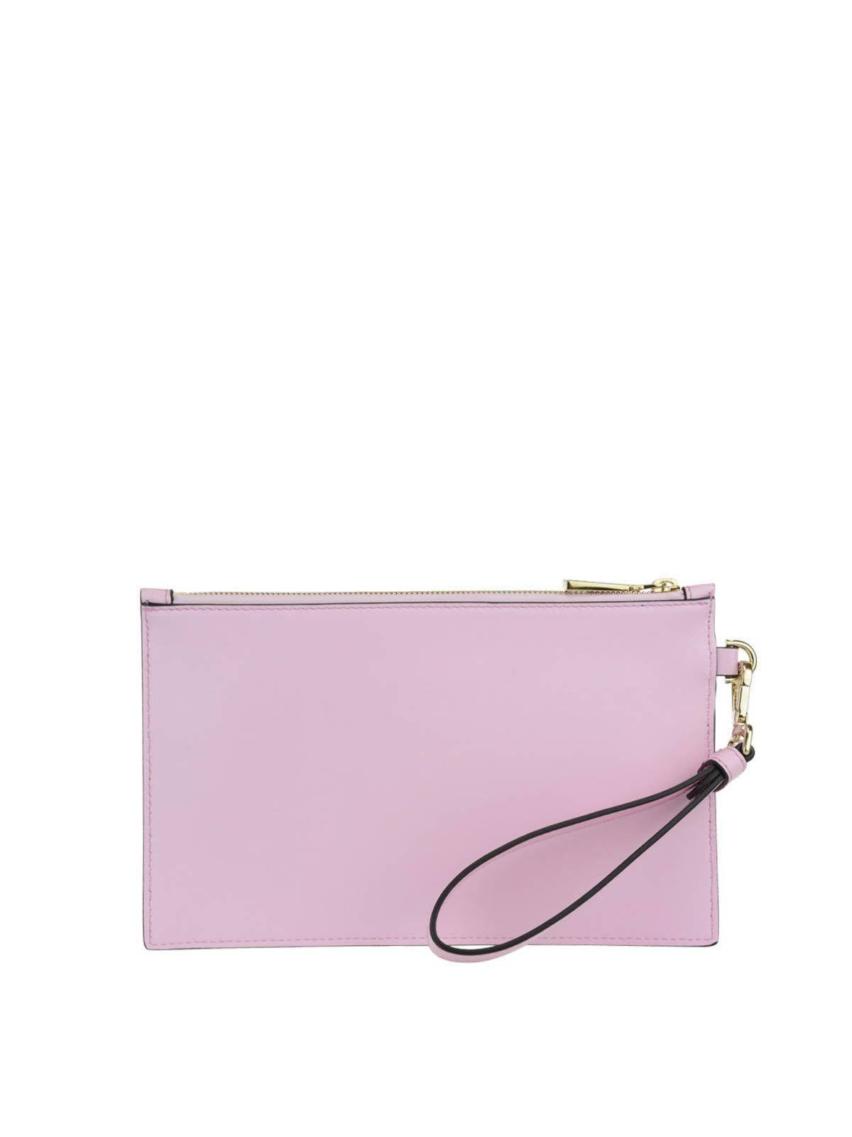 Purple New Versace Palazzo Small Pouch Clutch Bag in Lilac Patent Leather