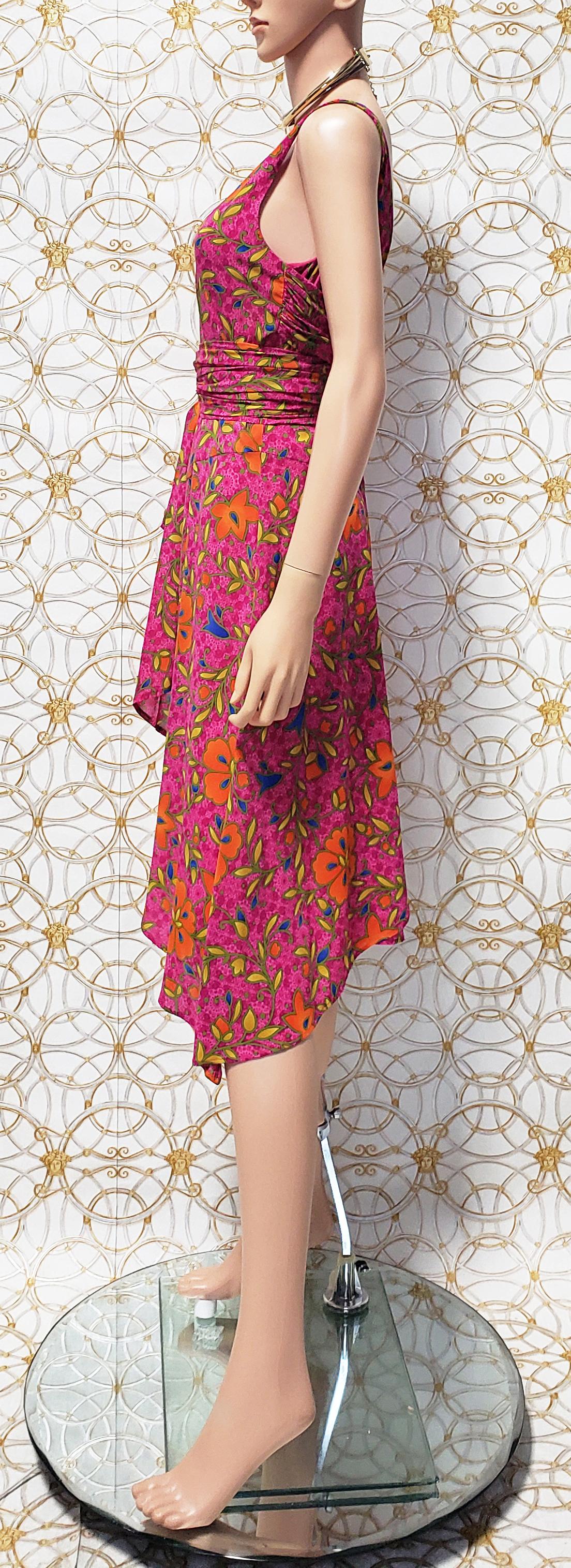 pink floral versace dress