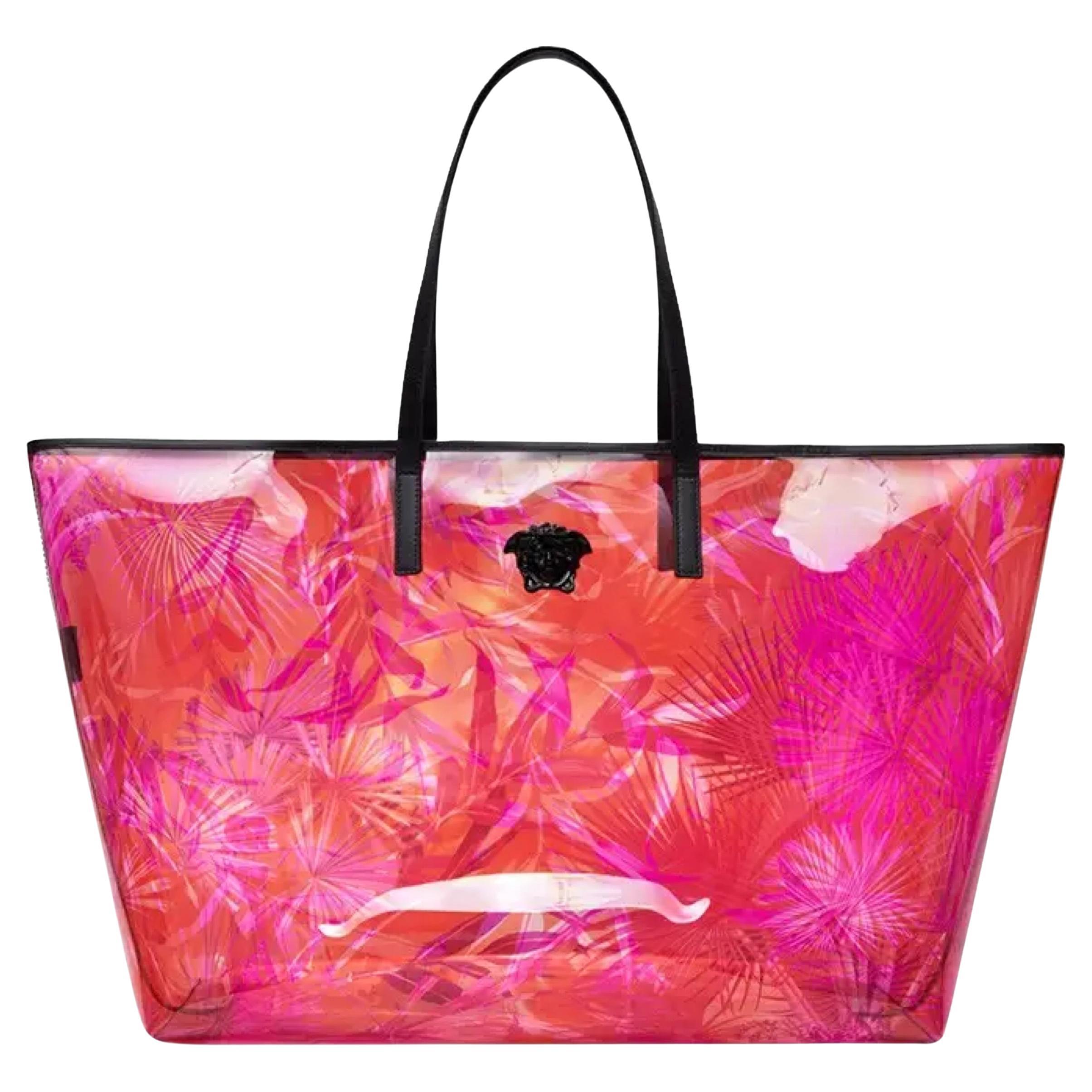 Donatella Versace Madonna Pink and Clear Handbag Purse For Sale at 1stDibs