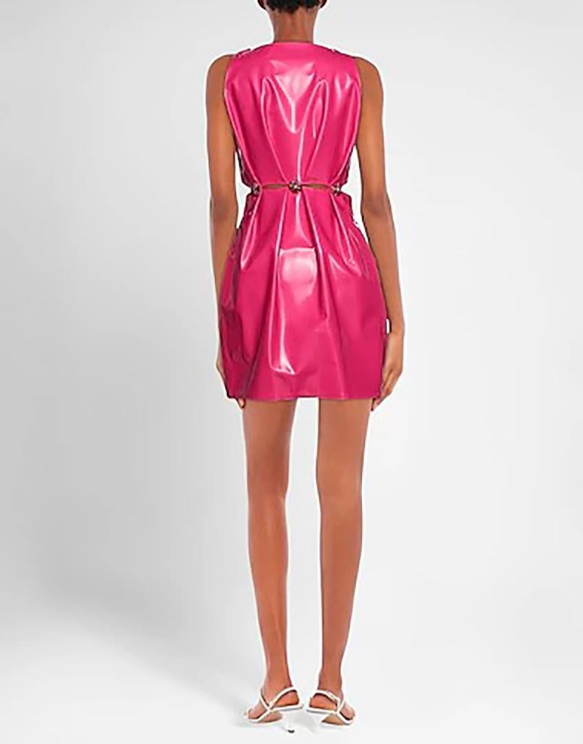 pink mini dress with rhinestones