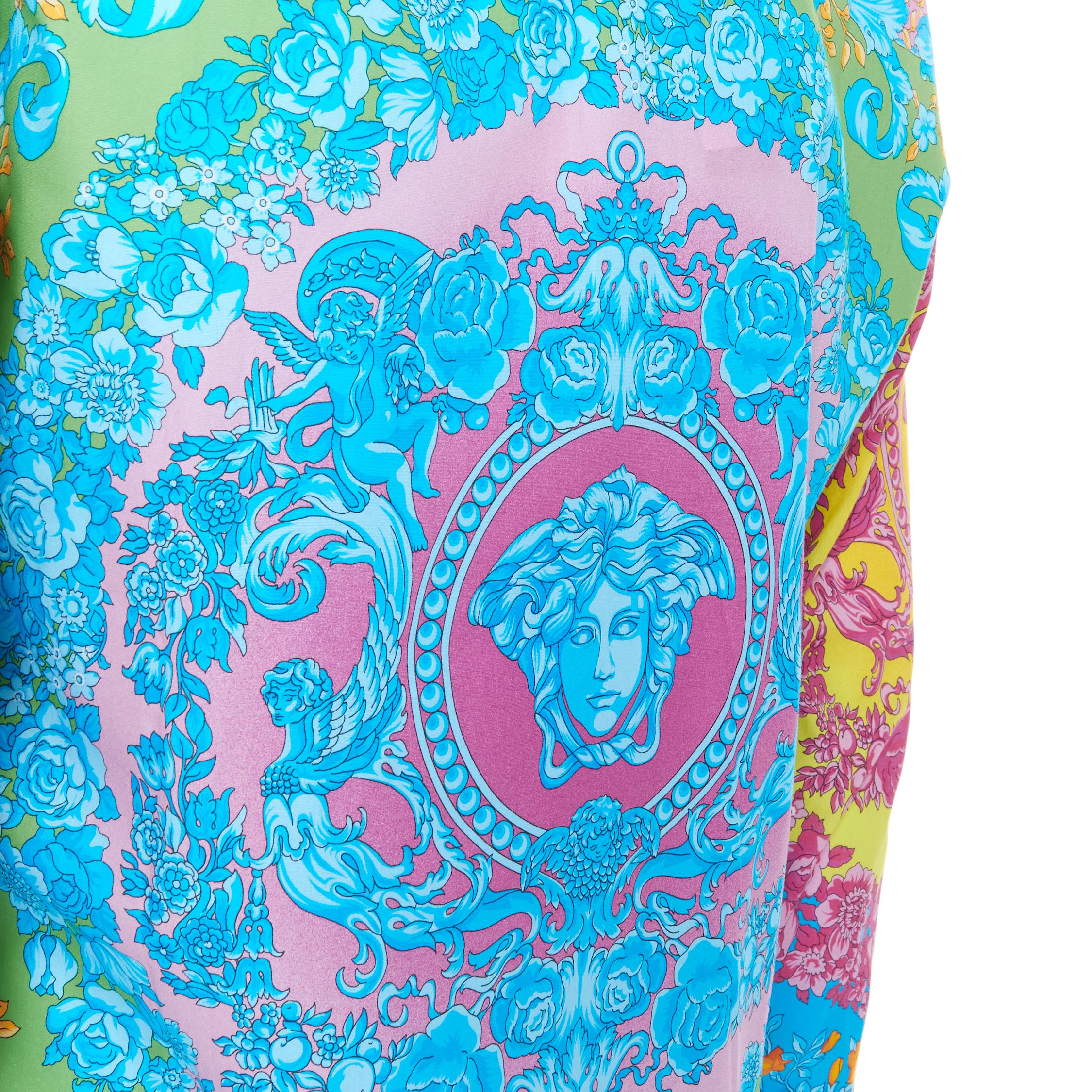 new VERSACE Pop Neon Barocco Technicolor baroque print cotton shirt EU39 M 5
