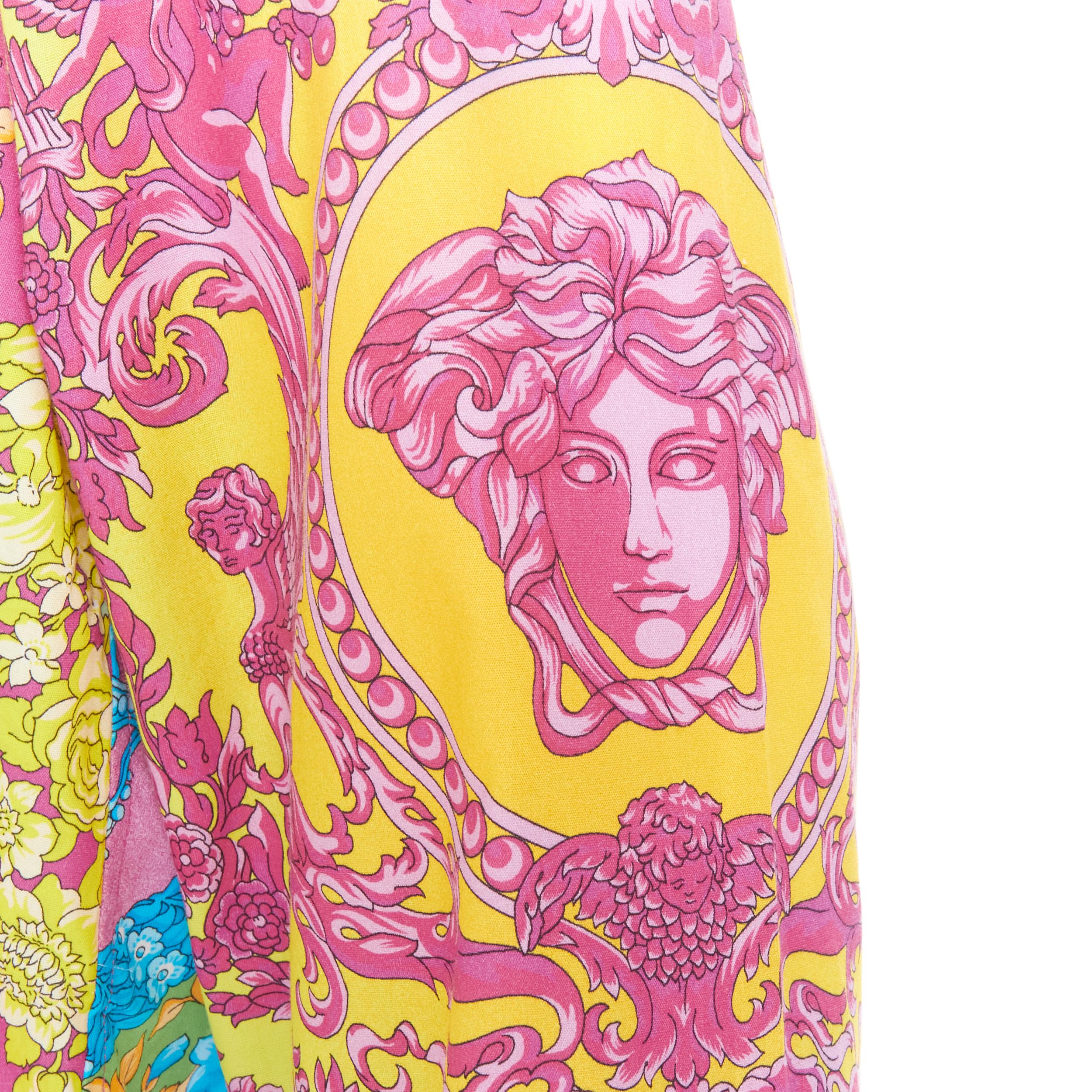 new VERSACE Pop Neon Barocco Technicolor baroque print cotton shirt EU39 M 6