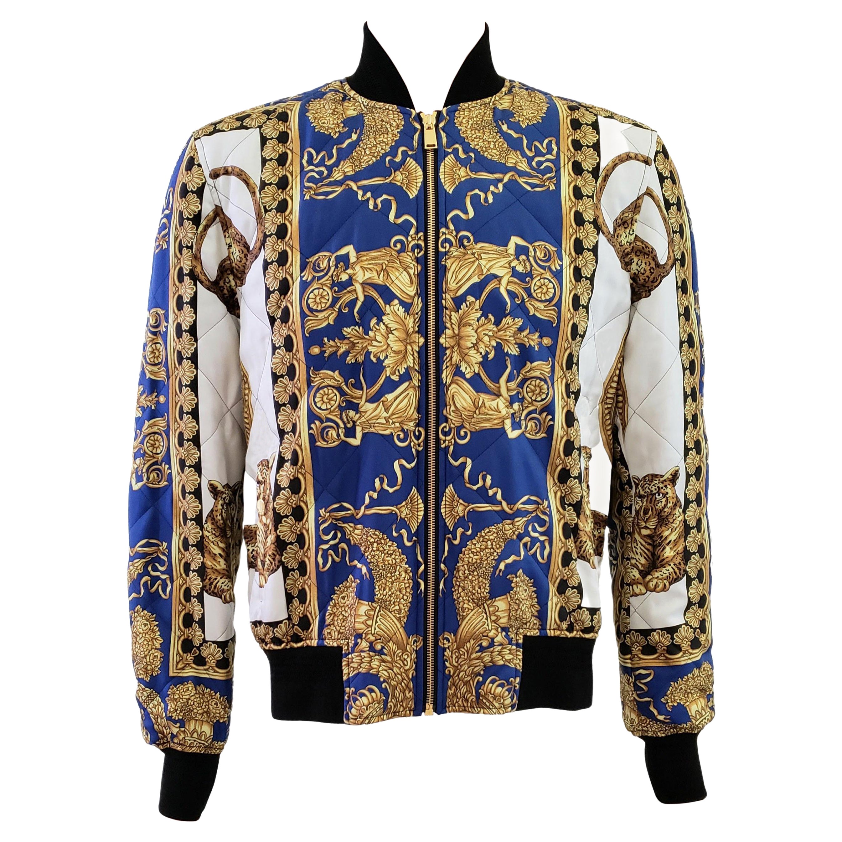 NUEVA CHAQUETA VERSACE QUILTED SIKL BOMBER COLECCIÓN Primavera 2018 en venta