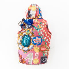 new VERSACE Rare Mad About Versace jewel print padded iPhone holder jacket