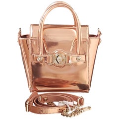 NEW VERSACE ROSE GOLD-PLATED PATENT LEATHER Mini BAG