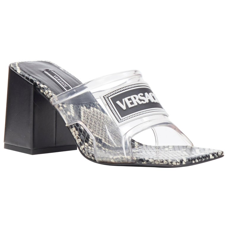 Clear versace sandals clearance