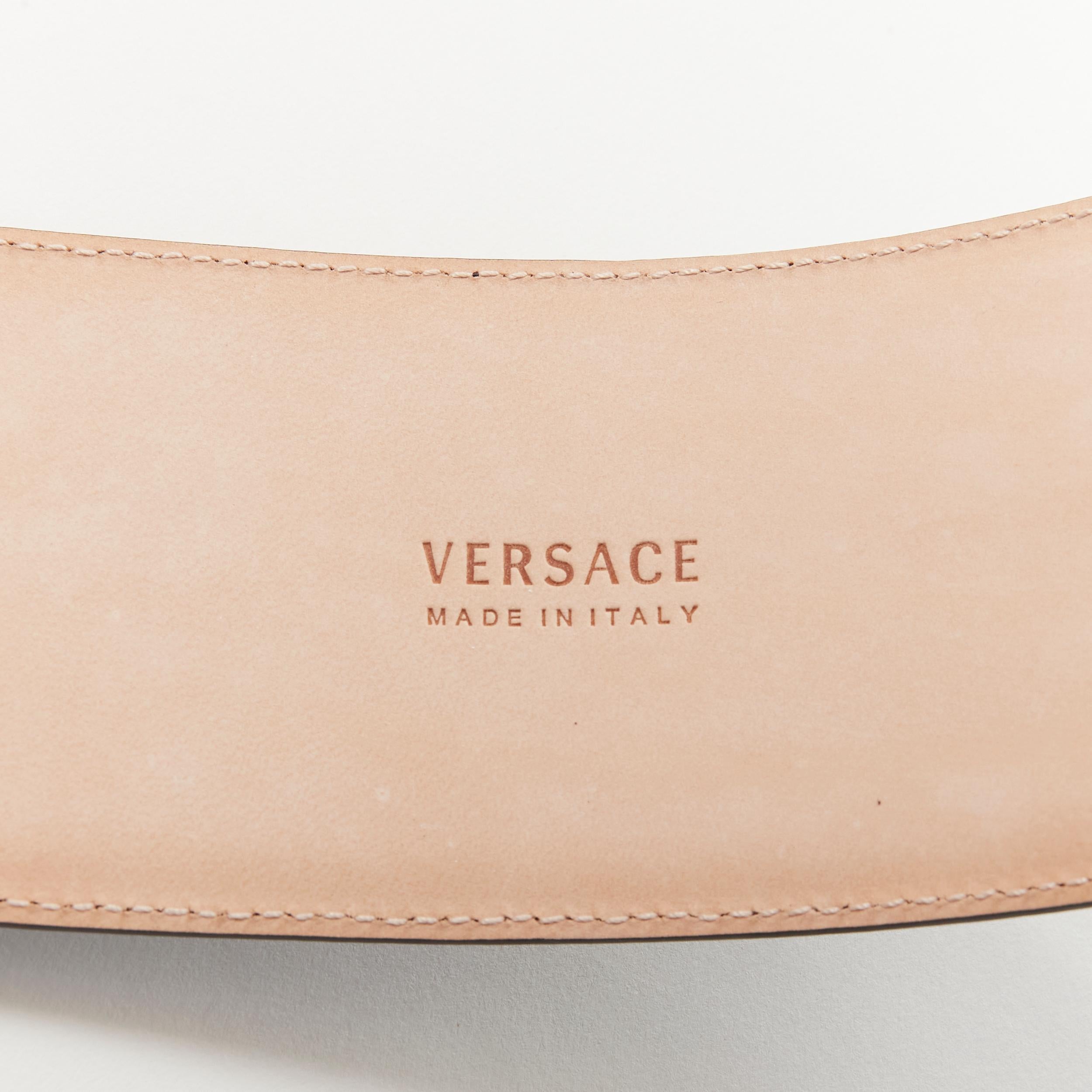 new VERSACE Runway Gold Baroque oversized buckle waist belt Rihanna 75cm 30