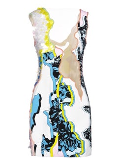 New Versace Fall 2016 Runway Sequin Embellishment Cut-Out Tulle Accent Dress 40