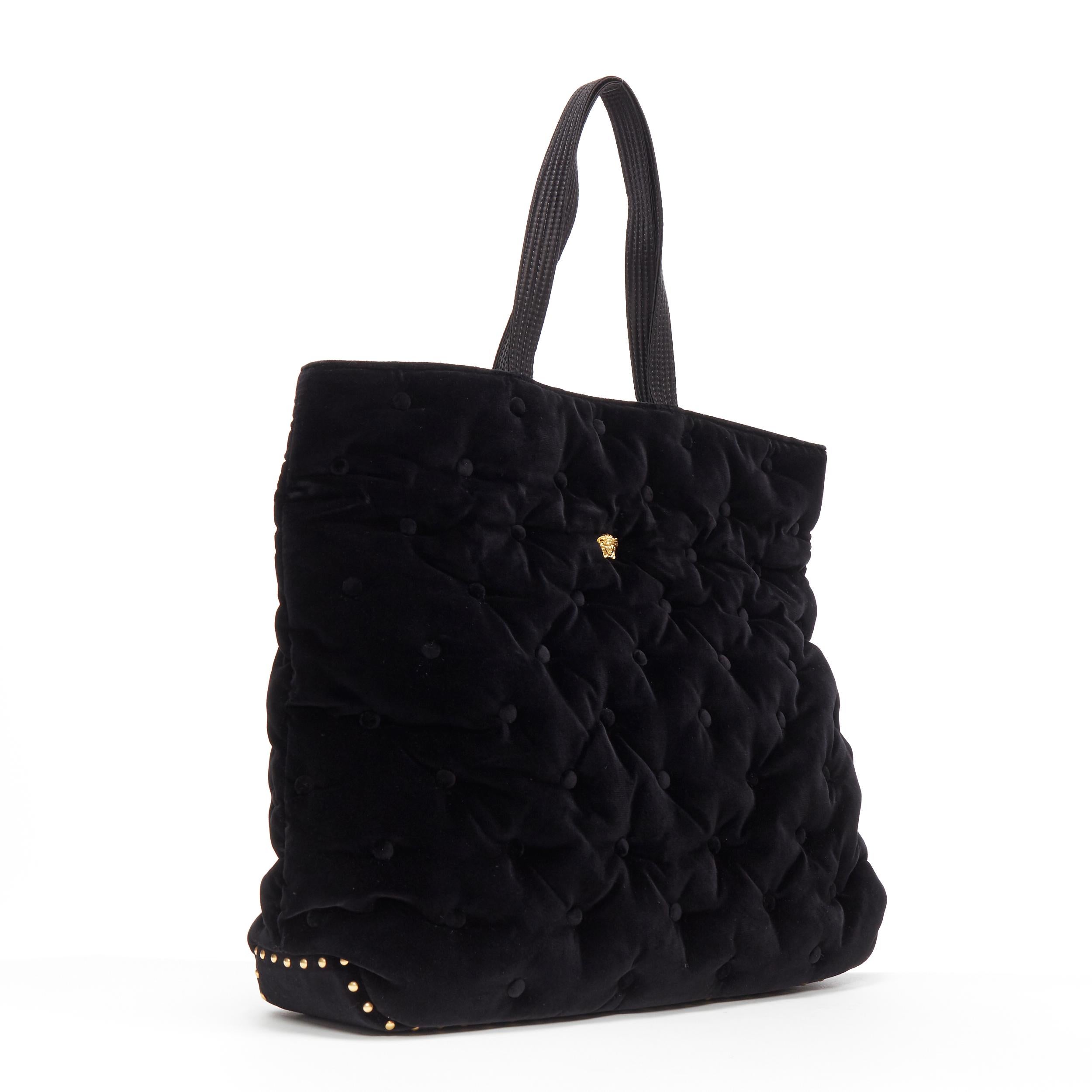 black velvet tote bag