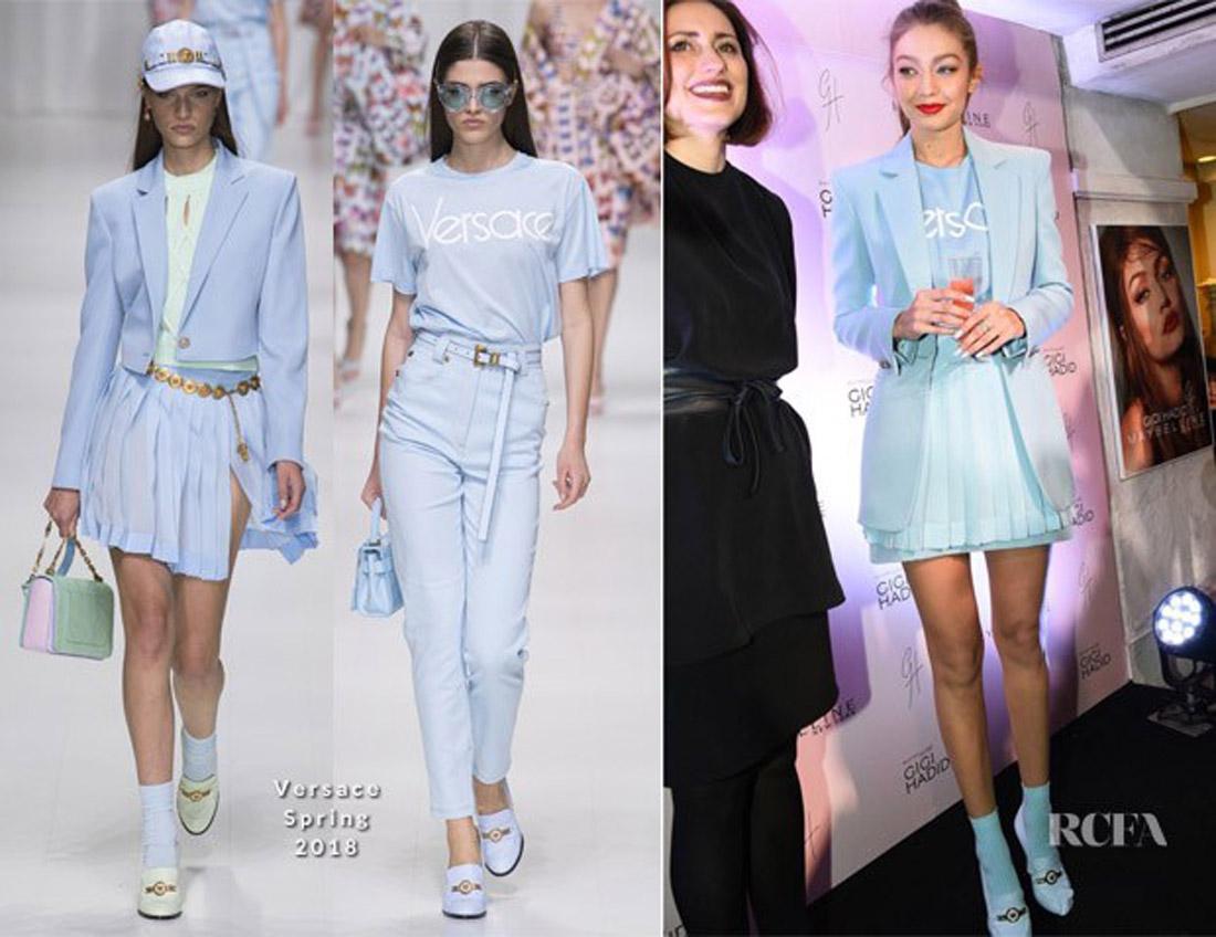 Neu Versace Runway S/S 2018 Baby Blau Lamm Leder Medusa Pumps Schuhe 37.5 (Grau)