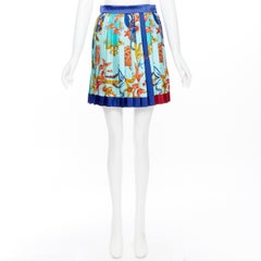 new VERSACE Runway Tribute Tresor De La Mer 1992 mini gonna in seta plissettata IT38 S