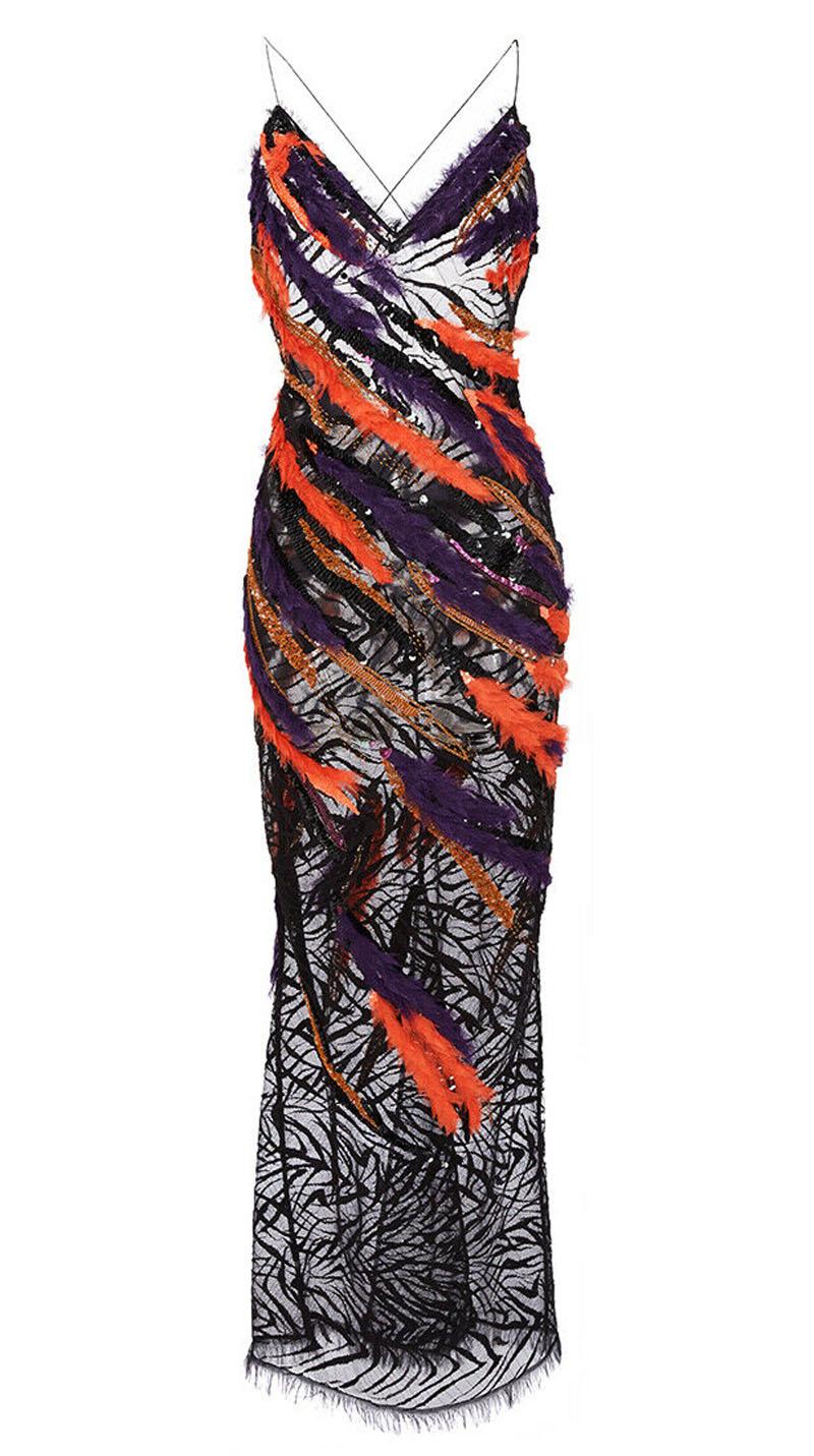 Neu Versace Laufsteg Kleid mit tiefem Ausschnitt und Tüllverzierung 38 Taylor Hill im Angebot 6